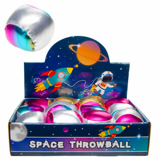 PLUSH METALLIC THROW BALL - SPACE (12 Stk.)
