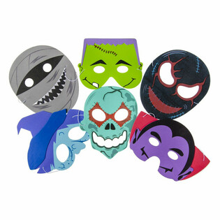 Gruselige Schaumstoffmasken Mix (60 St&uuml;ck)
