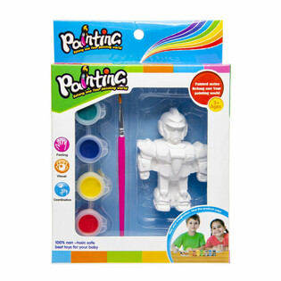 3D Figur Bemalen - L&ouml;we / Roboter / Schmetterling (6 Stk.)