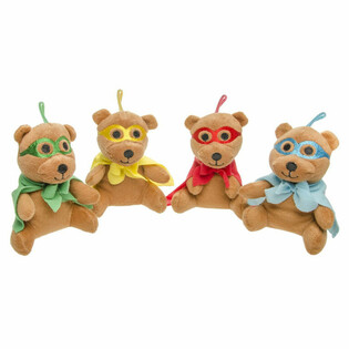 Pl&uuml;sch Superheld B&auml;r - 13 cm - Mischfarben (12 Stk.)