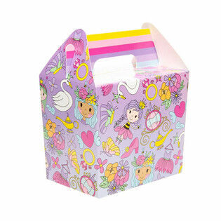 Men&uuml;box / Mitgebsel-Box Prinzessinnen 14x10x17 cm (12er-Pack)