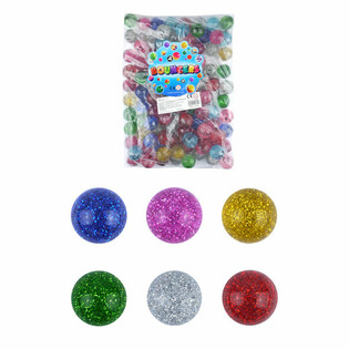 Glitzer Flummis &Oslash;3.3CM (100 St&uuml;ck)