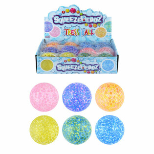 SQUEEZE PERLEN STRESSBALL &Oslash;7CM IM DISPLAY (12 Stk.)