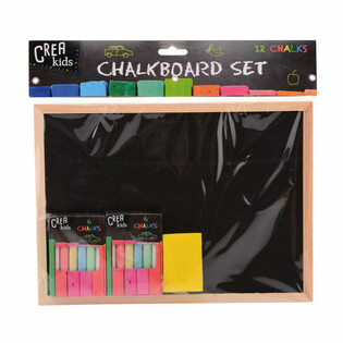 CREA KIDS - Kreidetafel Set 29x21CM mit Kreide & Schwamm (12 Stk.)