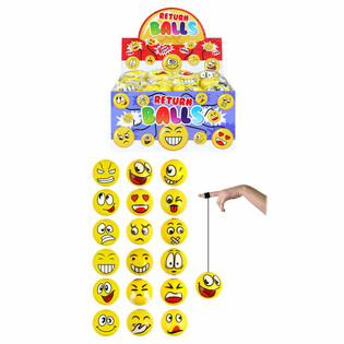 Smiley Return Schaumstoffb&auml;lle im Thekendisplay (24 St.)
