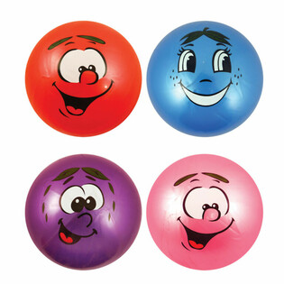 Fr&ouml;hlicher Smiley-Gesichtsball &Oslash; 25 cm (12 St&uuml;ck)