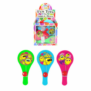 Smiley Paddle-Ball-Spiel - Display (96 Stk.)