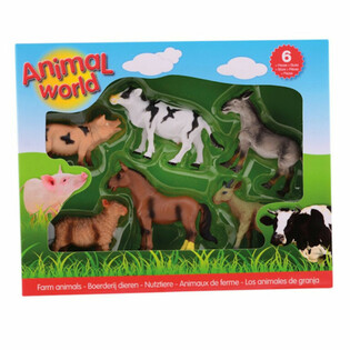 ANIMAL WORLD - SPIELSET MIT 6 BAUERNHOF-TIERFIGUREN (1 Stk.)