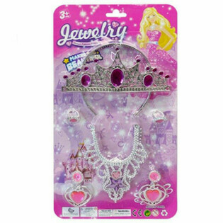 PRINZESSINNEN BEAUTY-SET MIT TIARA, OHRRINGEN, KETTE & RINGEN