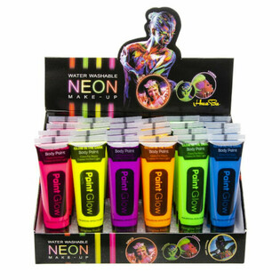 NEON Glow in the Dark Gesichtsfarbe - Blacklight-Aktiv (Display 24 Stk.)
