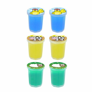 Bauernhof Schleimt&ouml;pfchen (6er-Pack)