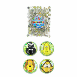 Mix Dschungeltiere Flummis - &Oslash; 3,3 cm (100er-Pack)