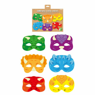 ECO FREUNDLICH Dinosaurier Papiermasken (12er Pack)