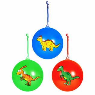 DINOSAURIERBALL MIT SCHNUR / BUNGE-BALL &Oslash;23 cm (24 Stk.)