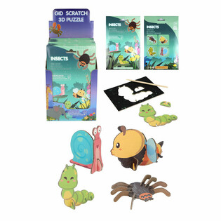 Scratch 3D Puzzle Display - Insekten (18 Stk.)