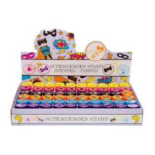SUPERHELDENSTEMPEL IM DISPLAY (60 Stk.)