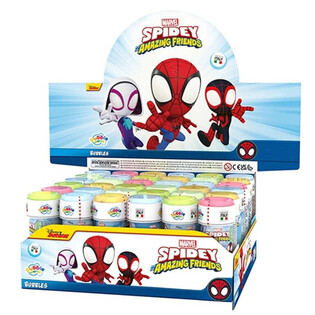 SPIDEY SPIDERMAN AMAZING FRIENDS BUBBLE BLOW &ndash; 60 ML &ndash; IM DISPLAY (36 Stk.)