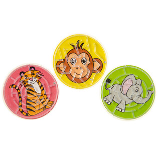 Kugellabyrinth Geduldsspiel - Dschungeltiere (80er-Pack)