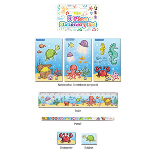 5-teiliges Sea Life Schreibset (24 Stk.)