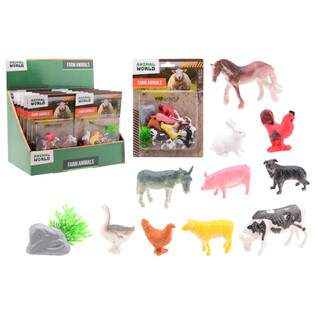 Animal World Bauernhof-Tiere Spielset - 12-teilig auf Karte