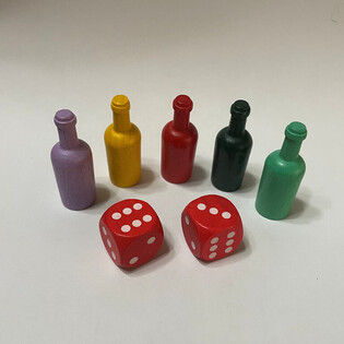 DIY Brettspiel-Set - 5 Spielfiguren & 2 W&uuml;rfel