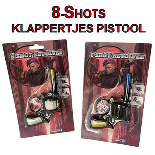 8-Schuss Knallpistole auf Blisterkarte (24stuck)