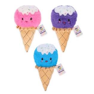 Pl&uuml;sch Gro&szlig;e Eiswaffeln - 25 cm - Farbmix (12 Stk.)