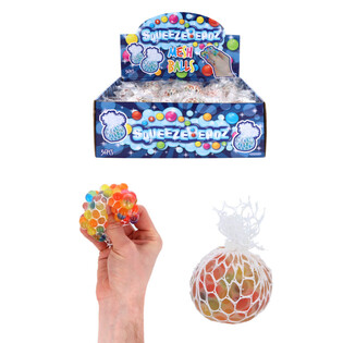 SQUEEZY BEADZ QUETSCHB&Auml;LLE MIT NETZ IM DISPLAY (36 Stk.)