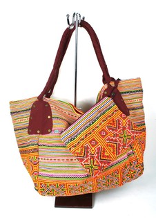 B-Fair Brokattasche Gro&szlig; Rot - Handgefertigte Schultertasche