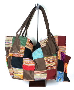 B-FAIR PATCHWORK-TASCHE GROSS BRAUN (1 Stk.)