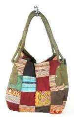 B-FAIR Patchwork-Tasche Gro&szlig; Gr&uuml;n (1 Stk.)