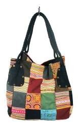 B-FAIR Patchwork-Tasche Gro&szlig; Schwarz (1 Stk.)