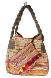 B-FAIR Brokat-Tasche Klein Braun - Handgefertigt | {$companyname}