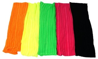 Neon Loop-Schal Mix vertikale d&uuml;nne Streifen (10er-Pack)
