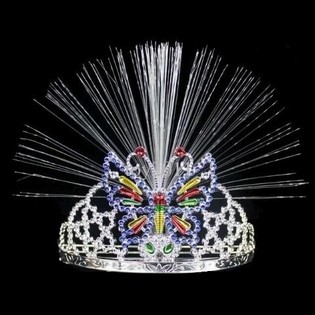 Leuchtkrone mit Glasfaserlicht - Modell 11 (12er-Pack)